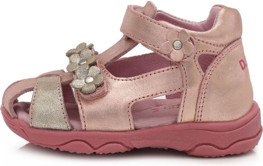 D-D-step dívčí kožené sandály AC64-826E 26 růžová - obrázek 1