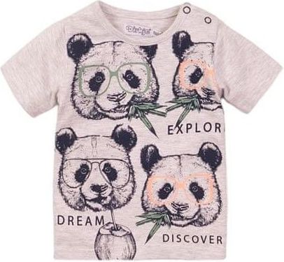 Dirkje chlapecké tričko panda VD0220A 86 šedá - obrázek 1