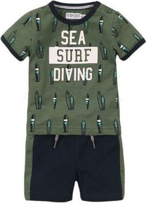 Dirkje chlapecký set tričko a kraťasy Sea, Surf, Diving VD0644 zelená 56 - obrázek 1