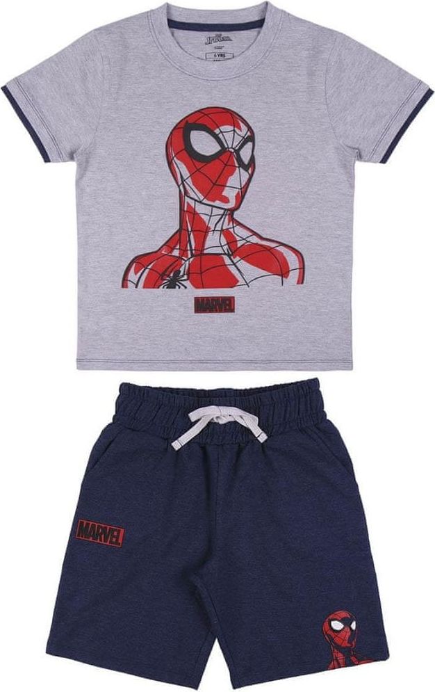 Disney chlapecký set tričko a kraťasy Spiderman 2200007017 116 šedá - obrázek 1