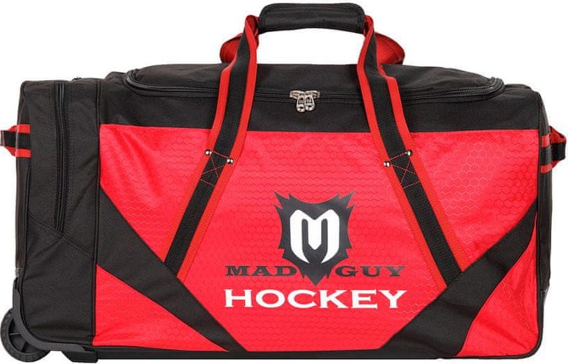 MAD GUY Hokejová taška na kolečkách Strike 30", černá/červená, dětská - obrázek 1