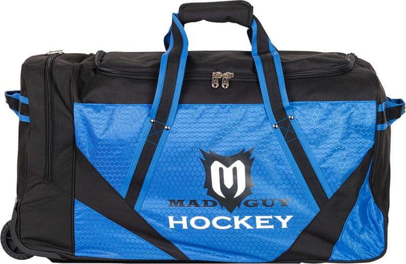 MAD GUY Hokejová taška na kolečkách Strike 34", černá/modrá, junior - obrázek 1