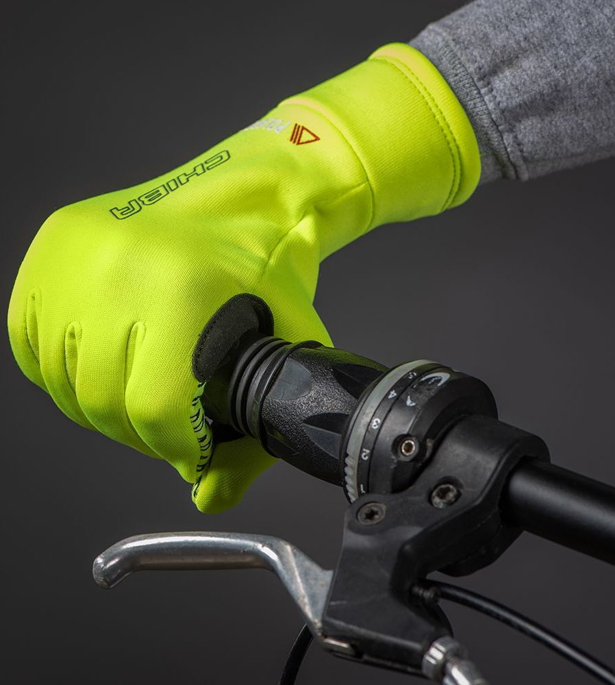 Chiba Zimní cyklistické rukavice pro děti Kids Polartec Reflex Neon-žlutá - obrázek 2