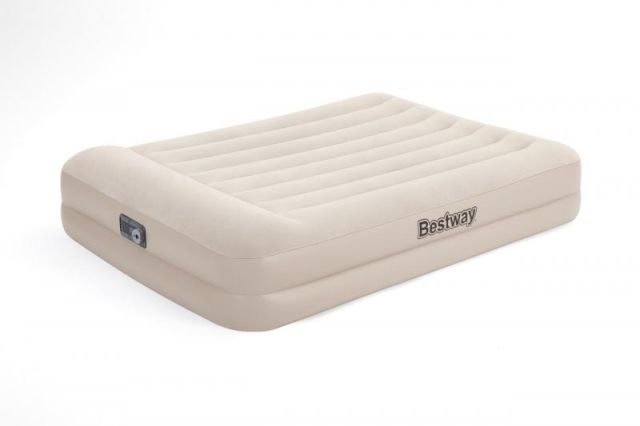 Bestway 67696 Semišová nafukovací matrace TRITECH s el. Pumpou 203 x152 x 42 cm - obrázek 1