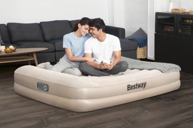 Bestway 67696 Semišová nafukovací matrace TRITECH s el. Pumpou 203 x152 x 42 cm - obrázek 4