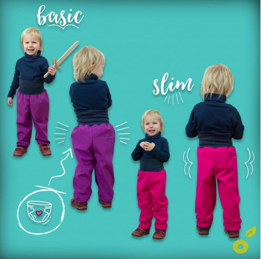 UNUO Batolecí Softshellové kalhoty s fleecem tm. šedé + reflexní obrázek Evžen Velikost: 98 - 104 SLIM - obrázek 2