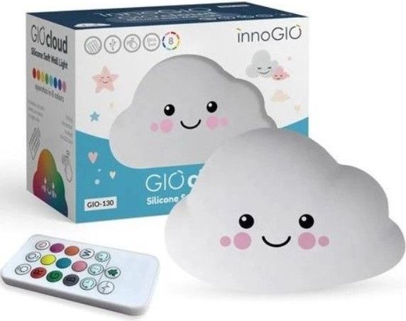 Innogio Přenosná silikonová lampička včetně dálkového ovladače - Cloud - obrázek 2