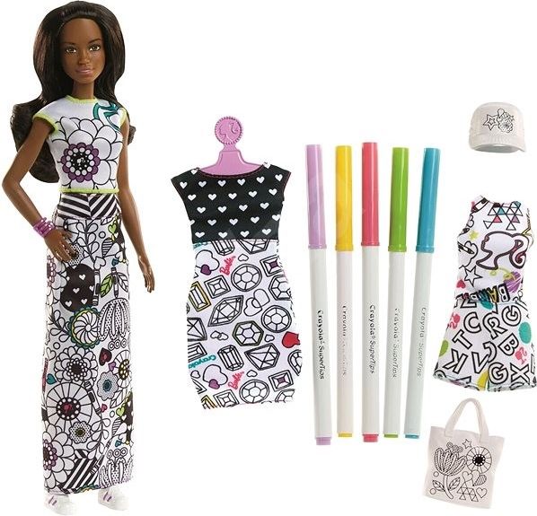 Barbie D.I.Y.crayola vybarvování šatů - obrázek 1