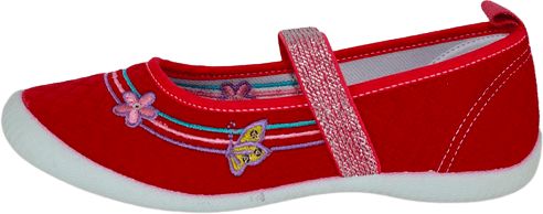 Slobby dívčí plátěné sandály 131-0060-T1_2 23 červená - obrázek 1