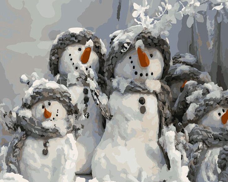 Gaira® Gaira Malování podle čísel Sněhuláci M99396 - obrázek 1