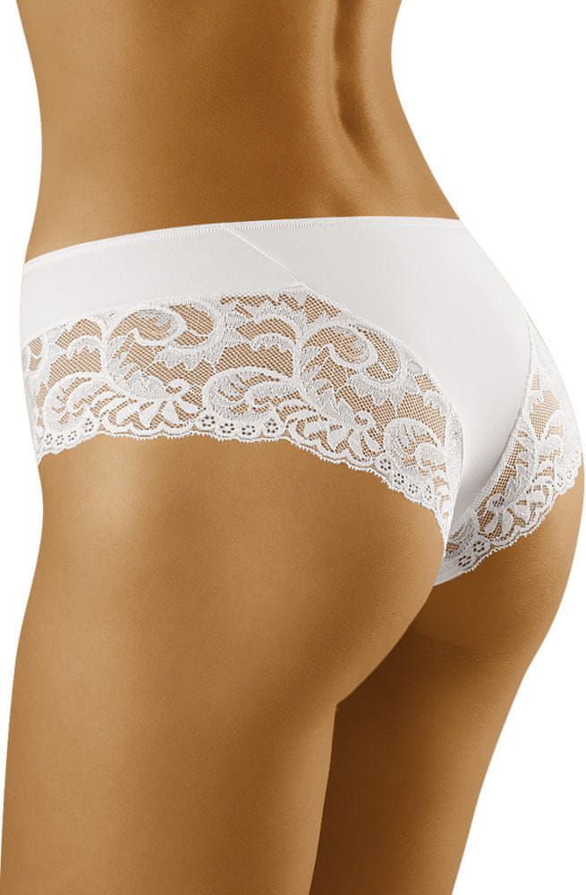Stylomat Dámské kalhotky s krajkou Cara bílé, velikost XL - obrázek 1