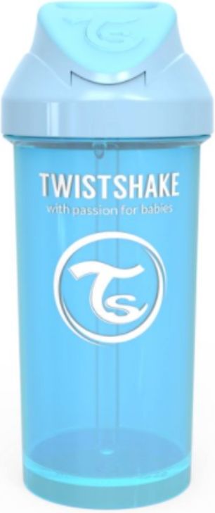 TWISTSHAKE Láhev s brčkem 360 ml 6+M pastelově modrá - obrázek 2