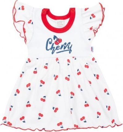 Kojenecké bavlněné šatičky New Baby Cherry, Červená, 56 (0-3m) - obrázek 1