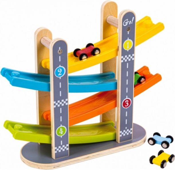 ECO TOYS Eco Toys Dřevěná závodní dráha s autíčky - Fun Racing Track - obrázek 1