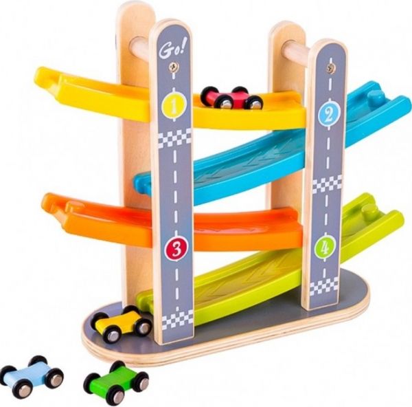 ECO TOYS Eco Toys Dřevěná závodní dráha s autíčky - Fun Racing Track - obrázek 2