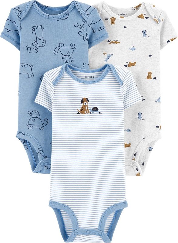 CARTER'S Body krátký rukáv Mix chlapec LBB 3 ks NB/vel. 56 - obrázek 1