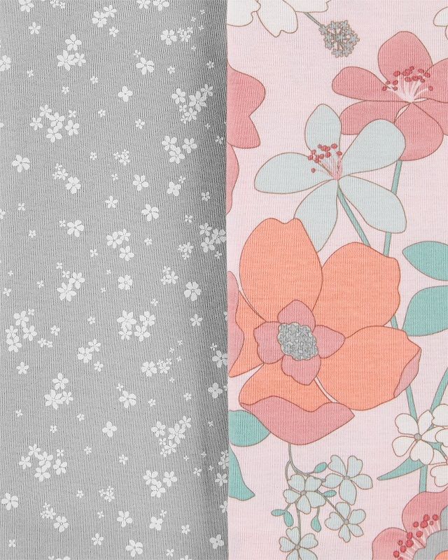 CARTER'S Body dlouhý rukáv zavinovací Floral dívka LBB 3 ks NB/vel. 56 - obrázek 2