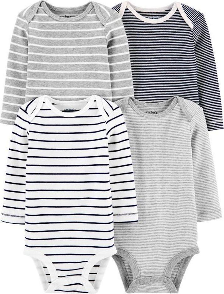 CARTER'S Body dlouhý rukáv Striped chlapec LBB 4 ks 9 m/vel. 74 - obrázek 1