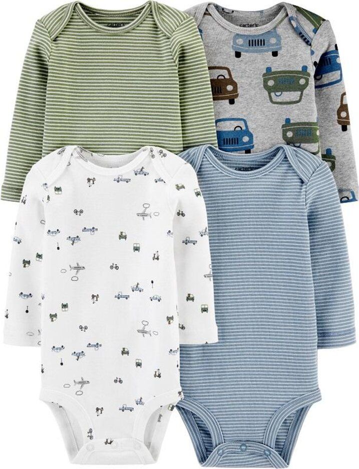 CARTER'S Body dlouhý rukáv Mix chlapec LBB 4 ks 6 m/vel. 68 - obrázek 1