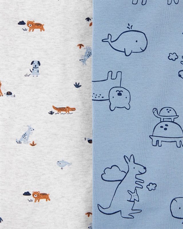 CARTER'S Body dlouhý rukáv zavinovací Animal chlapec LBB 3 ks PRE/vel. 46 - obrázek 2