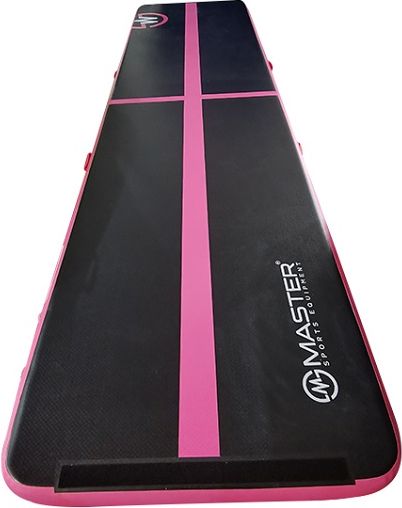 Airtrack MASTER nafukovací žíněnka 400 x 100 x 10 cm - černo - růžová - obrázek 1