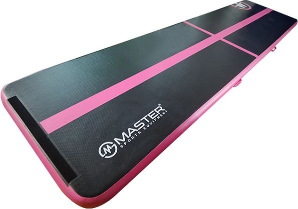 Airtrack MASTER nafukovací žíněnka 400 x 100 x 10 cm - černo - růžová - obrázek 2