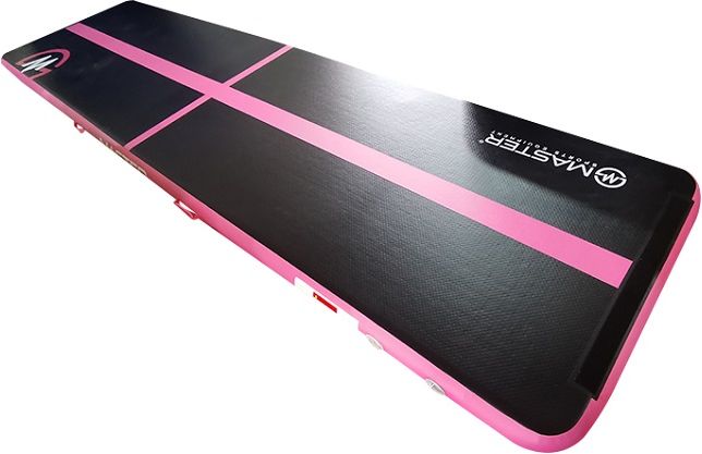 Airtrack MASTER nafukovací žíněnka 400 x 100 x 10 cm - černo - růžová - obrázek 3