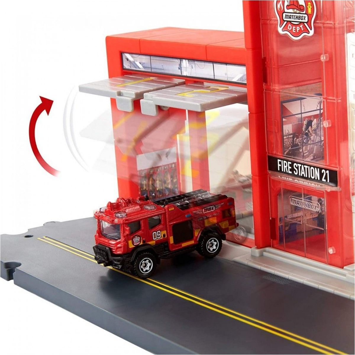 Matchbox Auto Hasičská stanice se světly a zvuky - obrázek 4