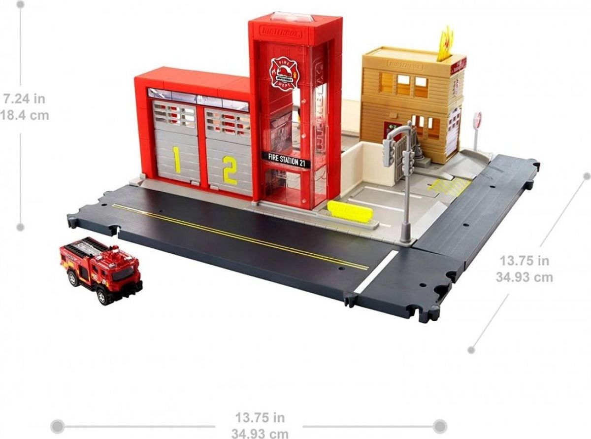 Matchbox Auto Hasičská stanice se světly a zvuky - obrázek 9