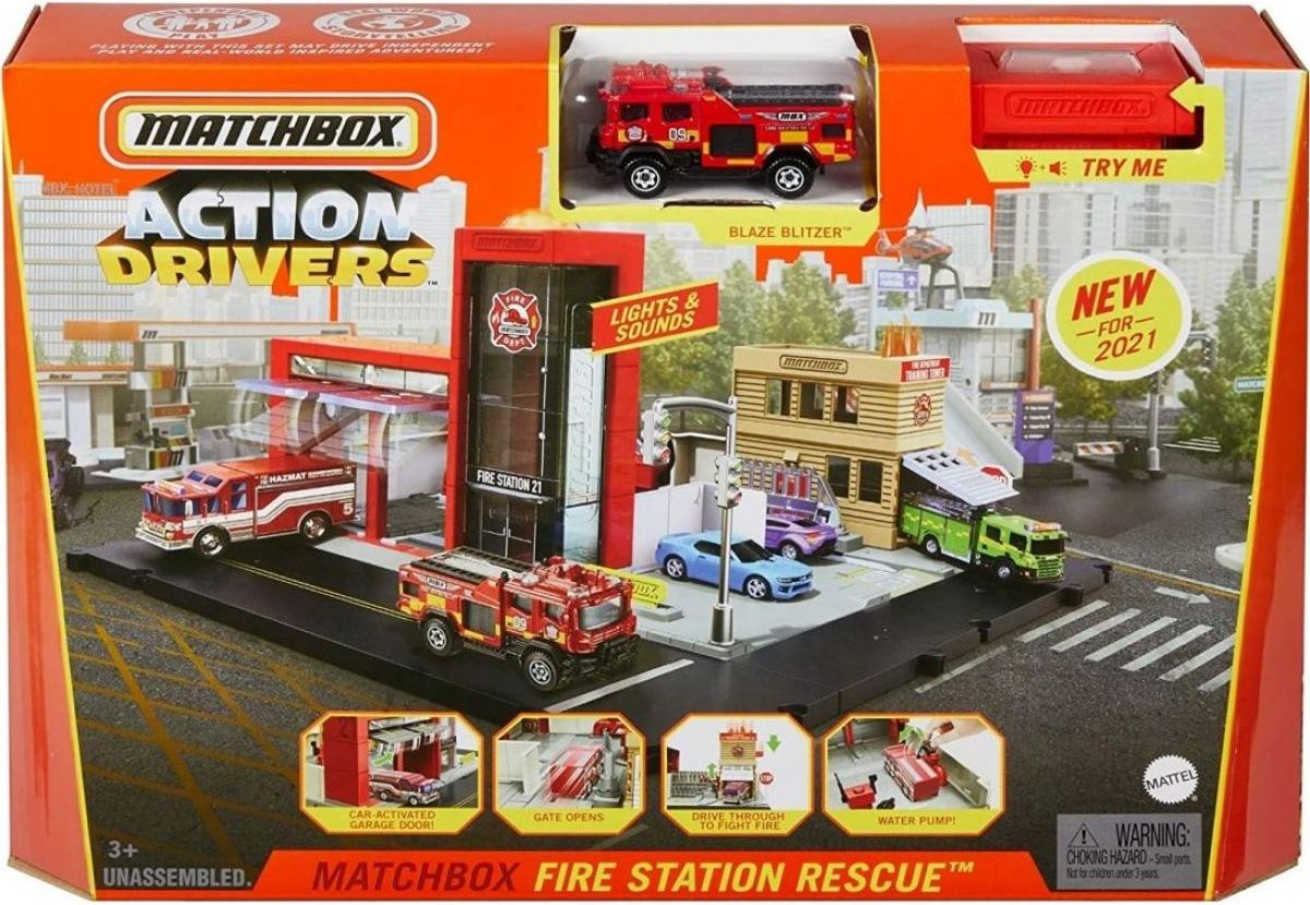 Matchbox Auto Hasičská stanice se světly a zvuky - obrázek 14