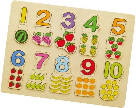 Vkládačka čísla + ovoce - obrázek 1