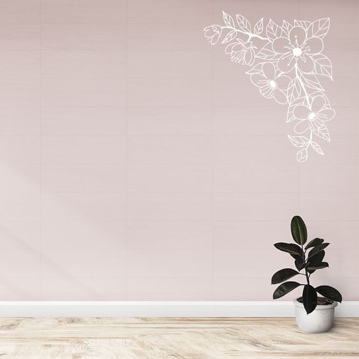 SABLIO Samolepka na zeď - Květinový ornament 4 105x120 cm - obrázek 1