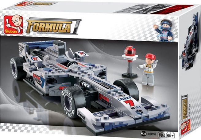 Sluban Stavebnice F1 Závodní auto stříbrné 1:24 - obrázek 1