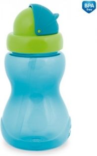 Canpol Babies Sportovní láhev se slámkou - modrá - obrázek 1