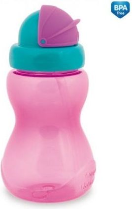 Sportovní láhev se slámkou Canpol Babies - růžová - obrázek 1