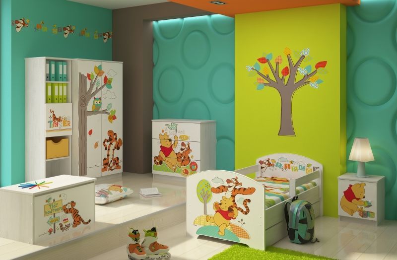 Dětská postel Disney - Medvídek PÚ a tygřík - 160x80 - obrázek 2