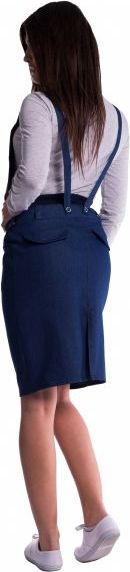 Těhotenské šaty/sukně s láclem - cappucino - L - XXXL (46) - obrázek 3