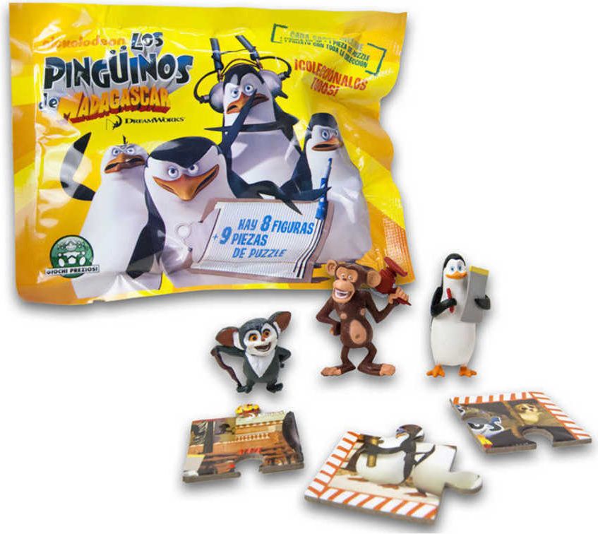 Figurka sběratelská Madagaskar Tučňáci s 1 dílkem puzzle s překvapením - obrázek 1