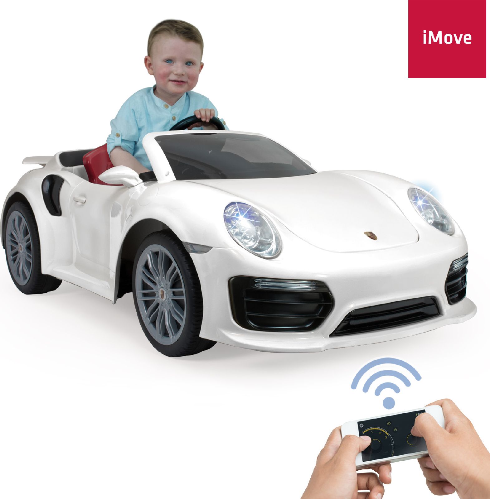 Injusa elektrické autíčko Porsche 911 Turbo S White 12V iMove - obrázek 9