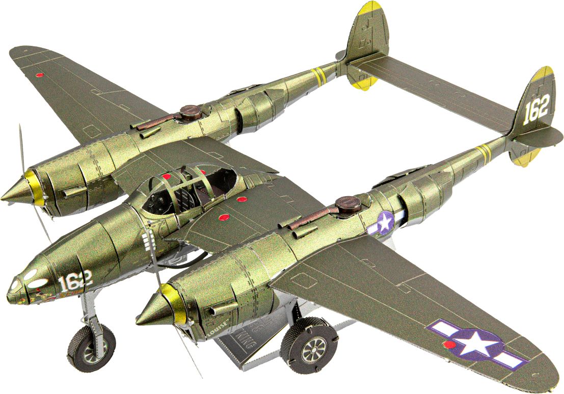 METAL EARTH 3D puzzle Lockheed Martin P-38 Lightning (ICONX) - obrázek 1