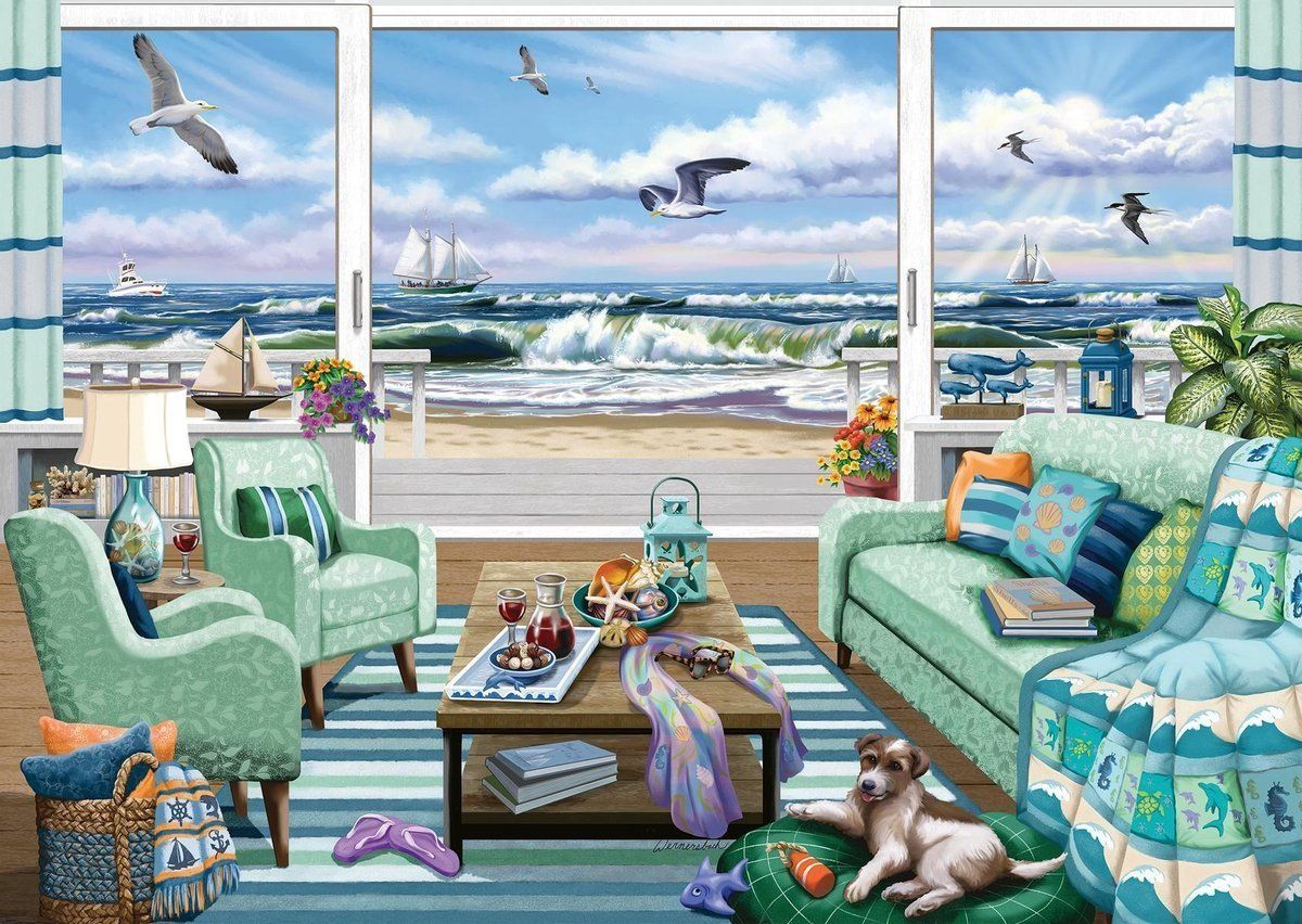 RAVENSBURGER Puzzle Odpočinek na pláži 1000 dílků - obrázek 1