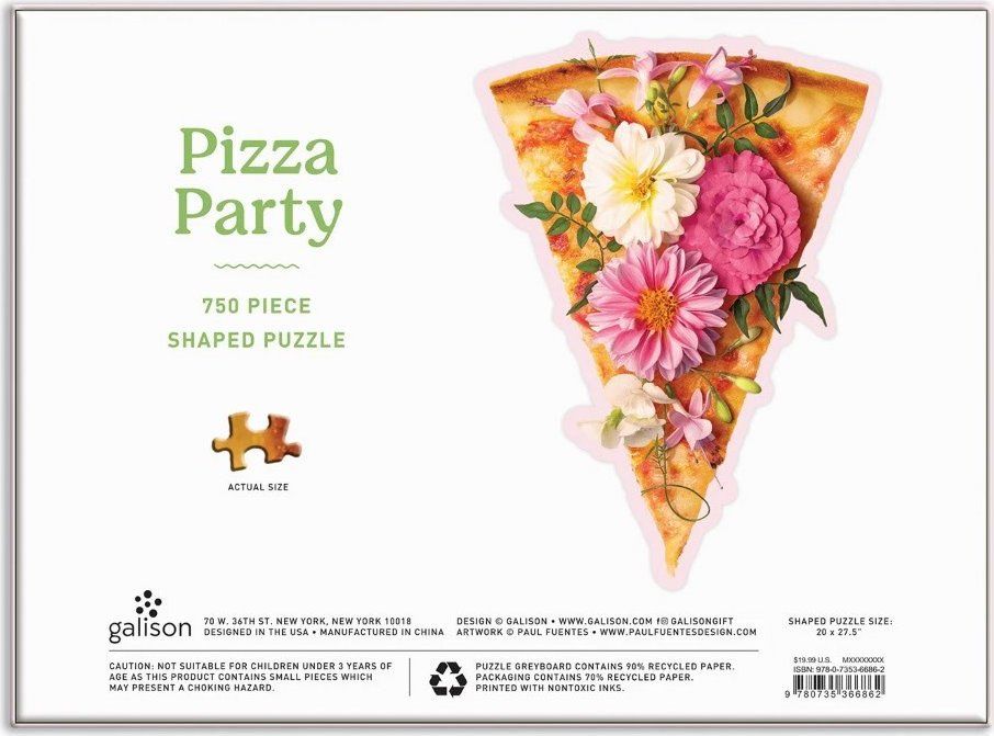 GALISON Tvarové puzzle Pizza párty 750 dílků - obrázek 2