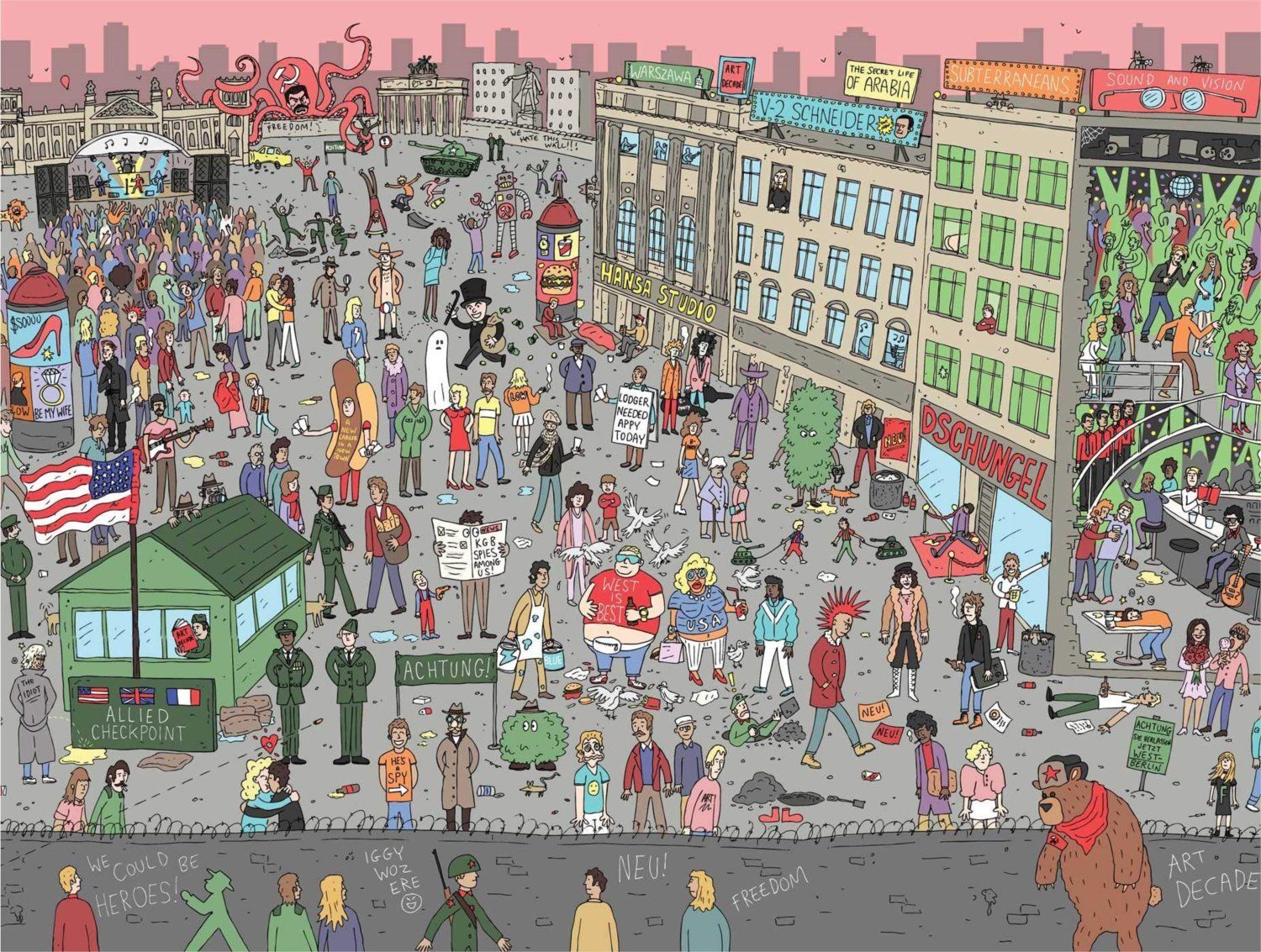 SMITH STREET Puzzle Kde je Bowie? David Bowie v 70. letech v Berlíně 500 dílků - obrázek 1