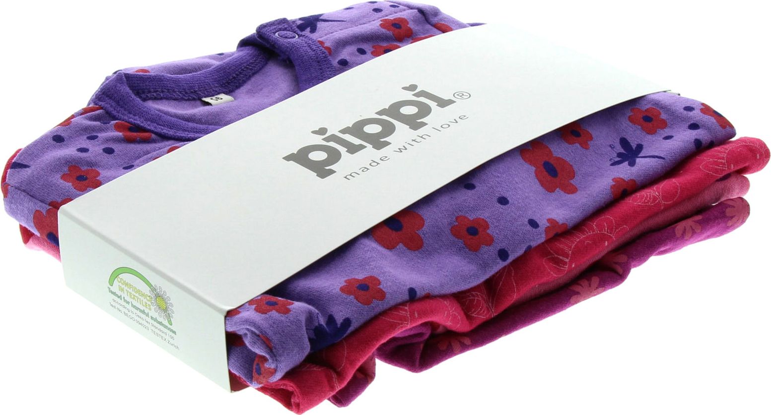 Pippi kojenecké body s dlouhým rukávem OEKO - TEX set 4 ks 3819 - 569 Velikost: 56 - obrázek 2