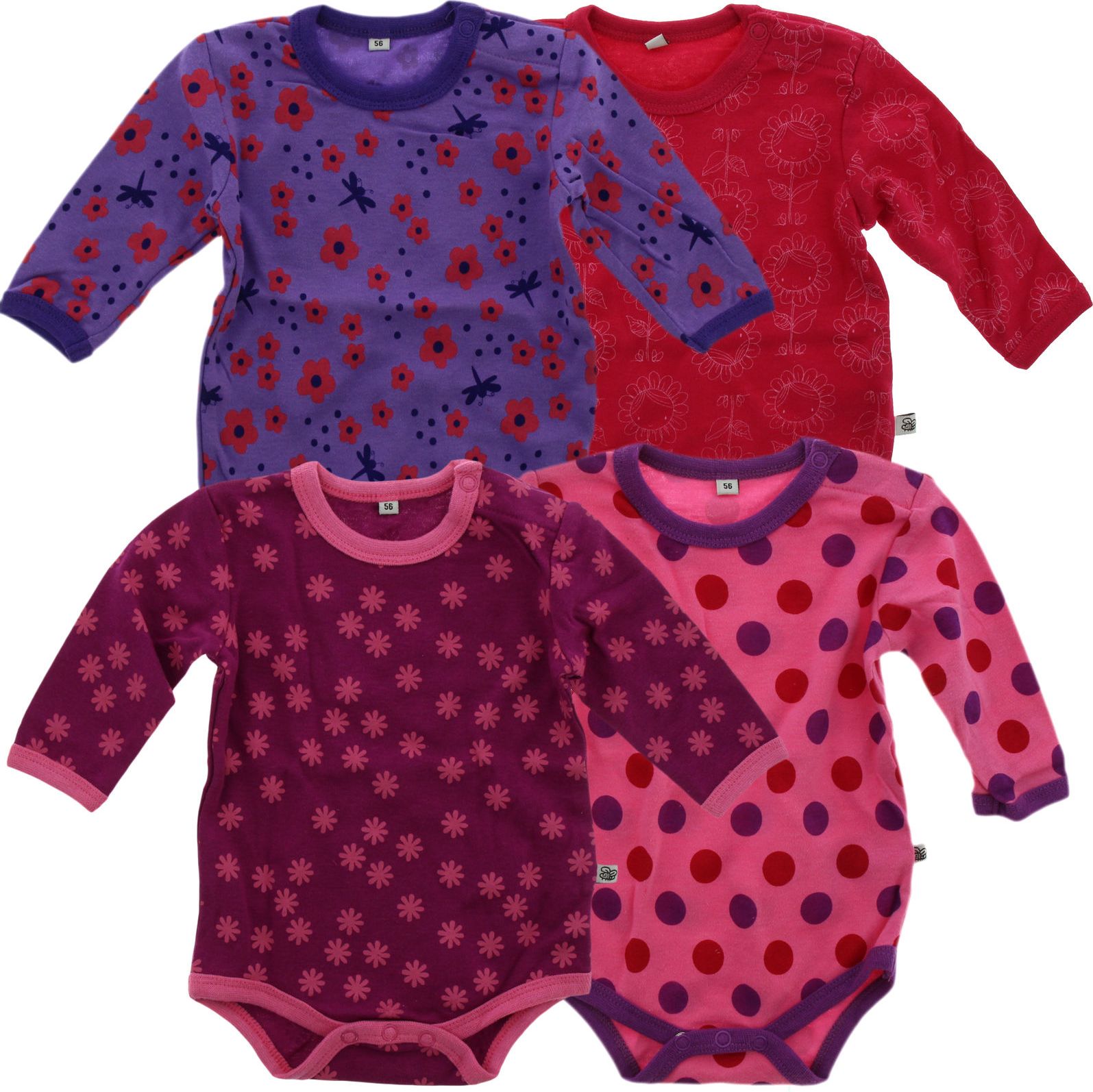 Pippi kojenecké body s dlouhým rukávem OEKO - TEX set 4 ks 3819 - 569 Velikost: 56 - obrázek 7