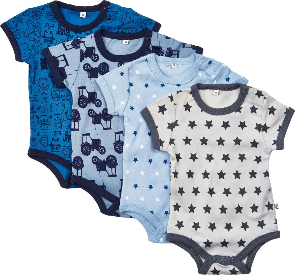 Pippi kojenecké body s krátkým rukávem OEKO - TEX set 4 ks 3820 - 725 Velikost: 62 - obrázek 2