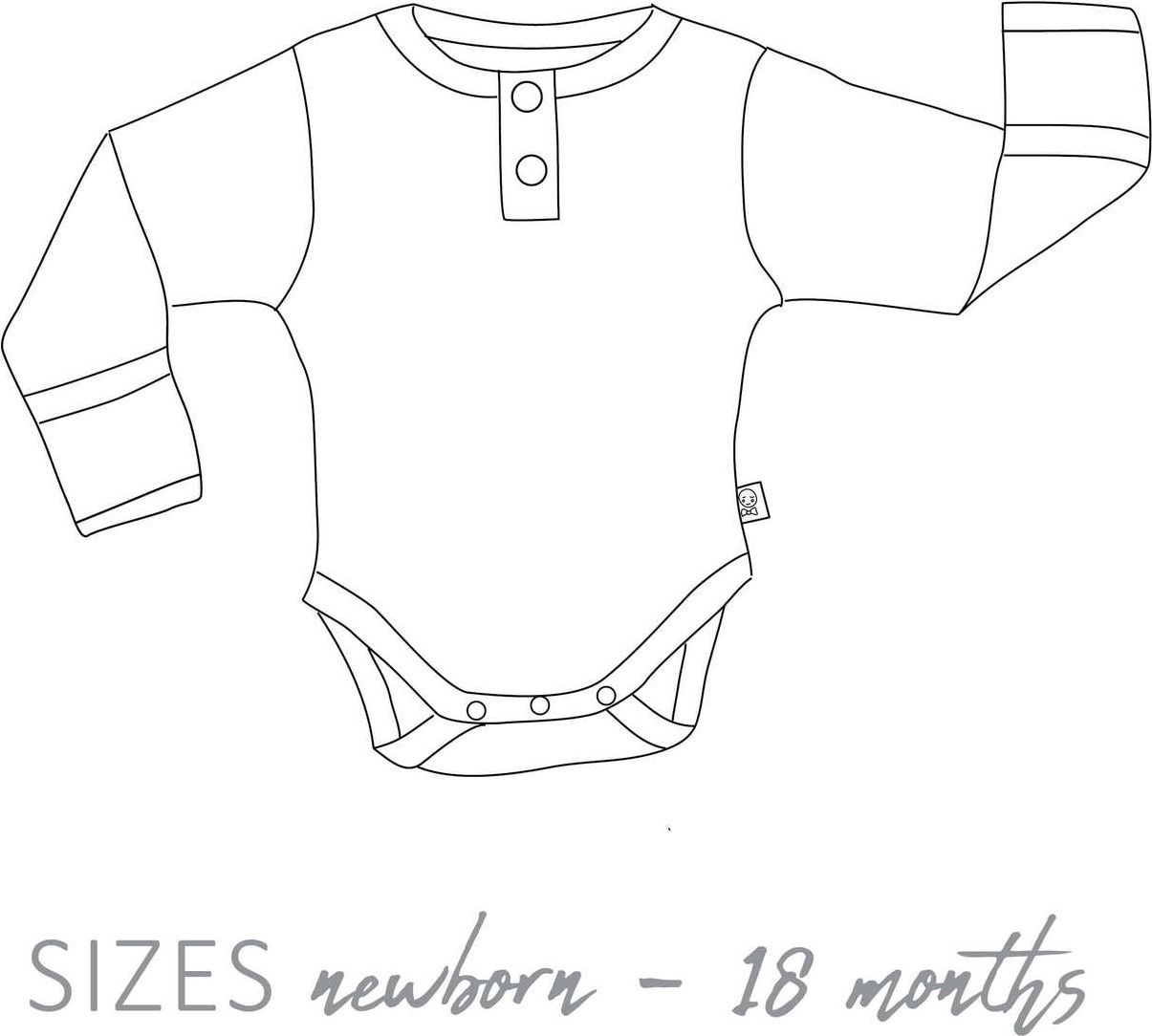 Snuggle Hunny Kids body s dlouhým rukávem Eucalypt GOTS Velikost: 56 - obrázek 5