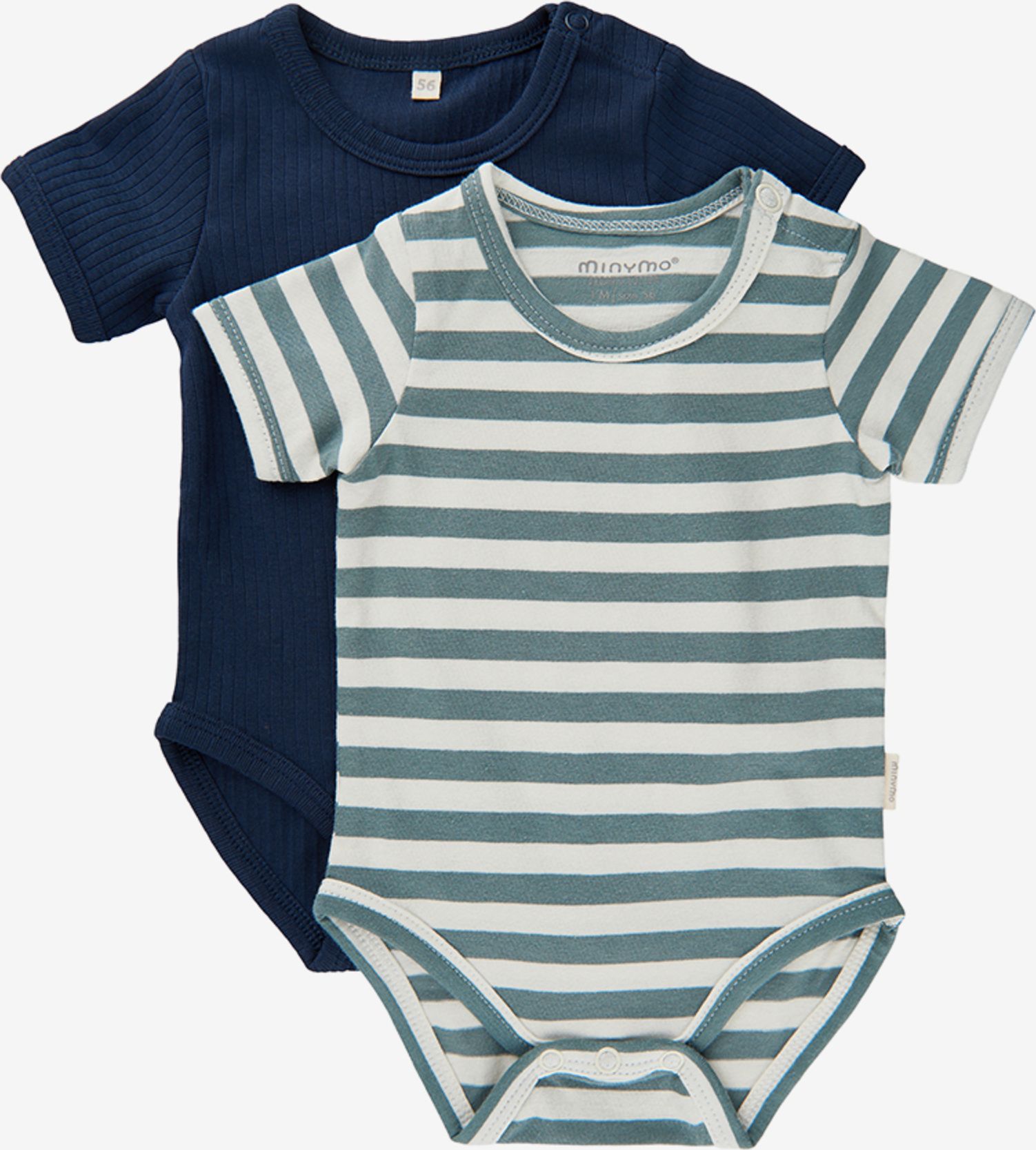 Minymo kojenecké body s krátkým rukávem set 2 kusů 5753 - 928 Velikost: 50 - obrázek 2