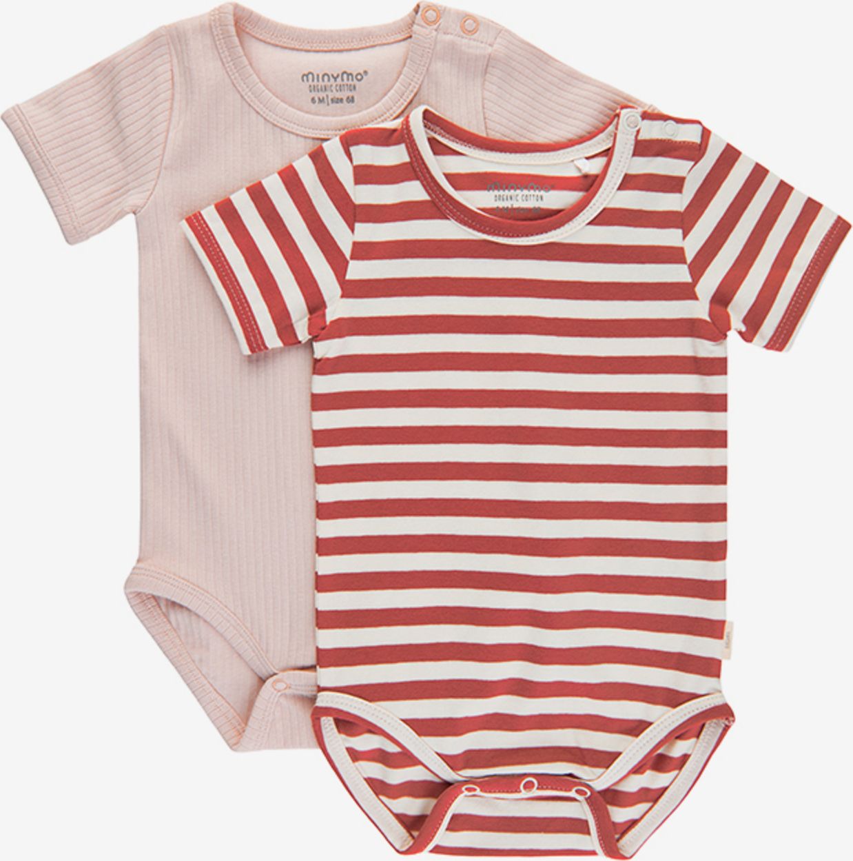 Minymo kojenecké body s krátkým rukávem set 2 kusů 5753 - 411 Velikost: 50 - obrázek 2