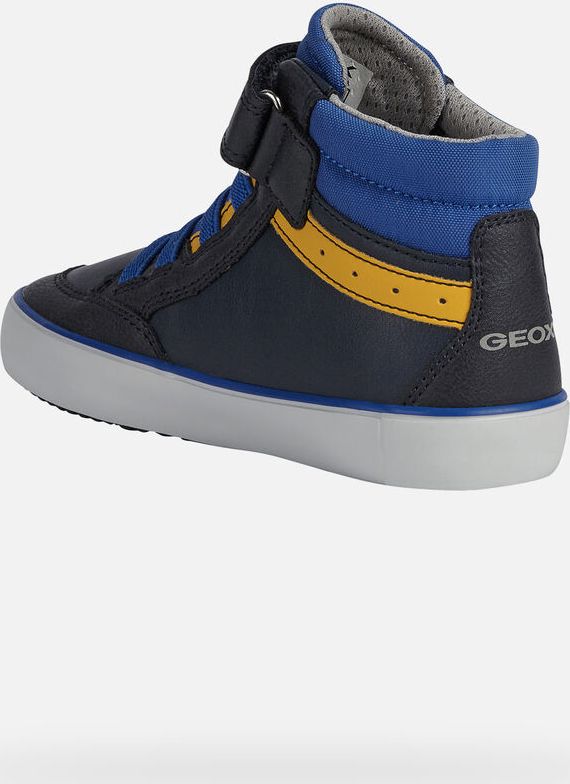 GEOX dětské kotníkové boty GISLI BOY modré - žluté - J165CB - 0657 Velikost: 39 - obrázek 4